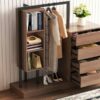 Wardrobe With 4 Drawers And 3 Shelves - Espresso - Image 12