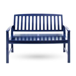 Farmhouse Style Loja Bench Indoor / Outdoor Acacia Wood - Blue