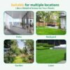 Walk-in Greenhouse Hexagonal Upgrade Reinforced Frame Heavy Duty Plastic Greenhouse Reinforced Thickened Waterproof Insulation (9.2*8.1 ft) - Green - Image 3