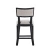Counter Stools (Set of 2), Upholstered Counter Height Bar Stools With Comfy Back, Solid Rubber Wood Frame, Backrest, Footrest, Armless Barstools For Home Bar, Kitchen Counter - Beige / Black - Image 12