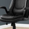 Office Chair, Adjustable Height, Swivel, Ergonomic, Armrests, Contemporary & Modern - Black - Image 2