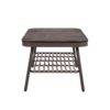 4 Piece Outdoor Patio Furniture Set, Metal Chairs With Woven Rope U Shaped Backrest, Outdoor Conversation Set With Thick Cushions And Coffee Table For Garden, Poolside, Balcony - Brown / Beige - Image 19