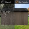 10'x12' Garden Sheds Outdoor Storage Sheds - Brown / Black - Image 2