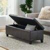 Elegant Storage Ottoman Bench With Birch Legs - Brown - Image 7