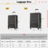 2 Piece Luggage Set With Bags Expanable Spinner Wheels ABS Lightweight Suitcase With Tsa Lock 20" / 24" - Dark Gray - Image 9