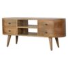 Rounded Entertainment Unit - Oak - Image 4
