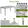 6 Pieces Wooden Dining Table Set, Wooden Dining Table With 4 Upholstered Chairs And Bench For 6 People - Silver Gray - Image 8