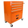 4 Drawers Multifunctional Tool Cart With Wheels - Orange - Image 9