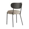 Boucle Modern Kitchen Dining Chair With Ash Veneer Bentwood Back (Set of 2) - Brown - Image 12
