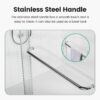 Semi Frameless Double Sliding Shower Door With SGCC Tempered Glass - Chrome - Image 5