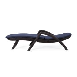 Mikael - Outdoor Chaise Lounge With Cushion - Dark Brown