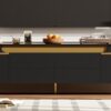 TV Stand For TVs Up To 80", TV Cabinet With 4 Drawers And 2 Spacious Cabinets, 5 Metal Legs For Living Room - Black - Image 7