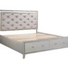 Sliverfluff - California King Bed With LED & Storages - Champagne - Image 3