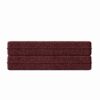 Modern Floor Sofa With 2 Pillows, Convertible Teddy Fabric Foam Filled Sleeper Sofa Bed, Full Size Folding Mattress For Living Room Guest Bed, Playroom, No Assembly Required - Burgundy - Image 10