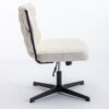 Armless Office Desk Chair No Wheels - White - Image 5
