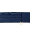 Shannon - Velvet Sectional Sofa With Chaise - Blue - Image 4