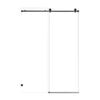Frameless Single Sliding Soft Close Shower Door, 5 / 16" Clear Nano Coated Tempered Glass And 304 Stainless Steel Handle - Matte Black - Image 2