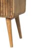 T Bar Ridged Nightstand - Oak - Image 8