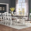 Mountina - Dining Table With Leafs - Brown / White - Image 5