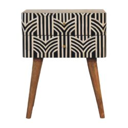 Inlay - Edessa Bone Bedside Table - Oak