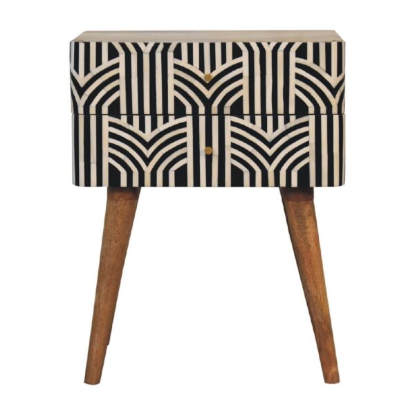 Inlay - Edessa Bone Bedside Table - Oak