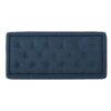 Hyatt - Suede Storage Ottoman With Tufted Top And Dark Wooden Legs - Navy Blue - Image 10