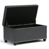 Amelia - Storage Ottoman Bench - Stone Gray - Image 3