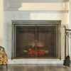 Samantha - Iron Fireplace Screen Fine Mesh 2 Door Design - Black / Gold - Image 2