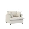 3 Piece Living Room Set Modular Sectional Couch Upholstered 3 Seater Sofa & 2 Armchairs 5 Seat - Beige - Image 7