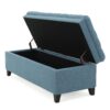 Juliana - Storage Ottoman With Stylish Designб Fabric And Birch Legs - Blue - Image 11