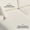 Charlie - Deep Seater Left Sectional Sofa - Cream - Image 17
