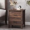 Titeca - Contemporary Wood 2 Drawer Nightstand - Brown - Image 11