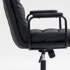 Office Chair, Mid Back Home Office Desk Task Chair With Wheels And Arms Ergonomic Computer Rolling Swivel Chair With Padded Armrest - Black - Image 9