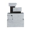 Decorative 4 Tier Block Fountain With Light, For Indoor And Outdoor - Black / Gray - Image 4
