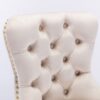 Thick Golden Swivel Velvet Barstools Adjusatble Seat Height From 27-35", Modern Upholstered Bar Stools With Backs Comfortable Tufted For Home Pub And Kitchen Island (Set of 2) - Beige - Image 10