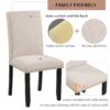 5 Piece Dining Set Table With 4 Thicken Cushion Dining Chairs - White / Beige / Black - Image 8