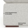 Jasmine - 2 Seater Sofa And Ottoman - Gray - Image 14