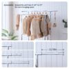 Heavy Duty Double Clothing Garment Rack With Shelves - Silver - Image 9