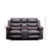 2 Seat Reclining Loveseat With Middle Console Slipcover, Stretch Loveseat Reclining Sofa Covers - Black - Image 7
