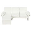 Convertible Futon Sofa Bed Futon Sofa Couch With An Adjustable Backrest, A Reversible Chaise Lounge And 2 Removable Armrest Pillows For Living Room - Beige - Image 12