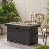 Custer - Rectangular Fire Pit 50, 000 Btu Magnesium Oxide - Brown - Image 6