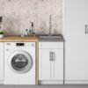 Hennessy - Deluxe Laundry Cabinet With Faucet And Stainless Steel Sink - White - Image 8