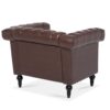 1 Seater Aesthetic Sofa For Living Room - Brown - Image 9