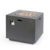 Outdoor Iron Square Propane Fire Pit With Tank Space - Brushed / Brown - Image 7