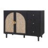 2 Door, 3 Drawer Cabinet, Suitable For Bedroom - Black - Image 9