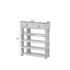 Storage Rack Storage Organiser In The Entryway Economical Home Shoe Rack Multi-Layer Shoe Cabinet, Bring 2 Drawers, Very Suitable For Entrance Hallway - White - Image 9