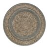 Serena - Round Braided Pouf - Dove Gray - Image 2