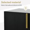 Modern Elegant 4 Door Sideboard Gold Metal Handle Buffet Cabinet For Dining Room, Living Room, Bedroom, Hallway - Black - Image 8