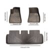 Mats Fit For 2024 Tesla Model 3 Highland Tpe All Weather Floor Liner Full Set Floor Mats And Cargo Liner Mat Custom Fit For Tesla Model 3 Highland - Black - Image 6