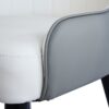 Modern Sponge-Filled Dining Chair, Solid Wood Metal Legs, Suitable For Restaurants, Living Rooms And Rooms (Set of 2) - White / Gray - Image 9